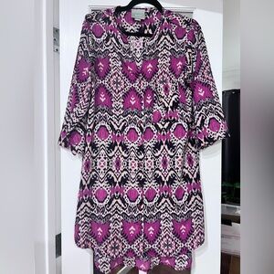 Rare Maeve Ikat Button Tunic Size Small